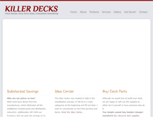 Tablet Screenshot of killerdecks.com